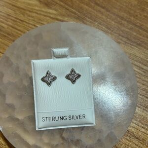 Sterling silver cz earrings